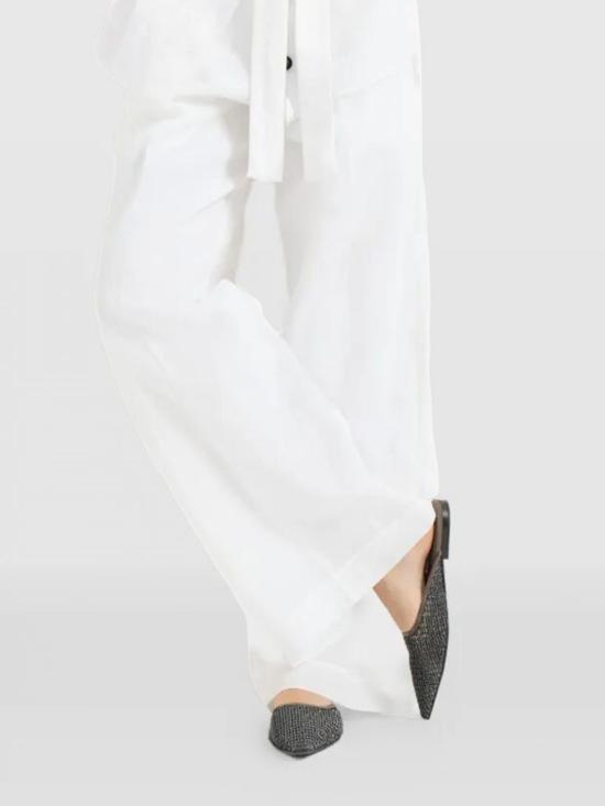 26SS 브루넬로 쿠치넬리 스웨이드 프레셔스 네트 자수 플랫 슈즈 MZSFC3177 C8769 Grey - BRUNELLO CUCINELLI