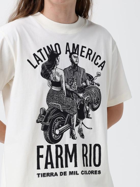 26SS 팜 리오 반팔 티셔츠 357686 L0001 Beige - FARM RIO