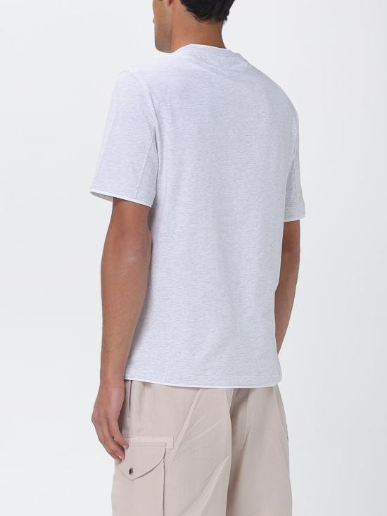 26SS 브루넬로 쿠치넬리 자수 로고 티셔츠 M0B137427 CY887 Ice - BRUNELLO CUCINELLI