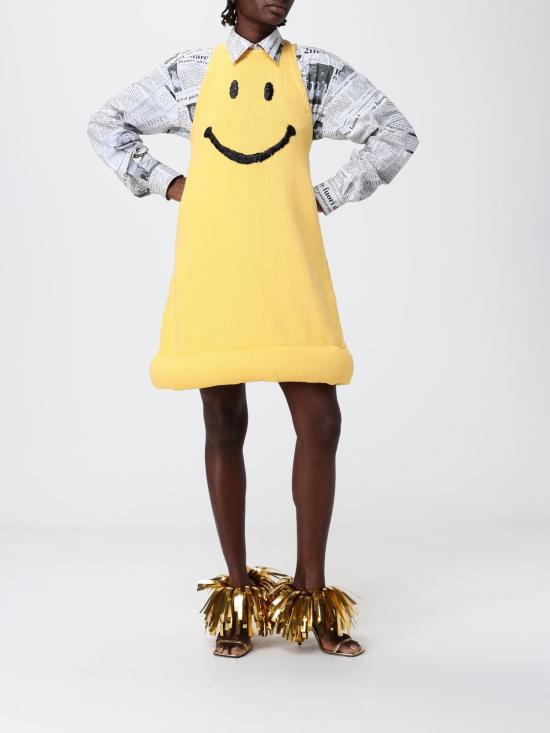 26SS 모스키노 미디 원피스 04900406 3028 Yellow - MOSCHINO