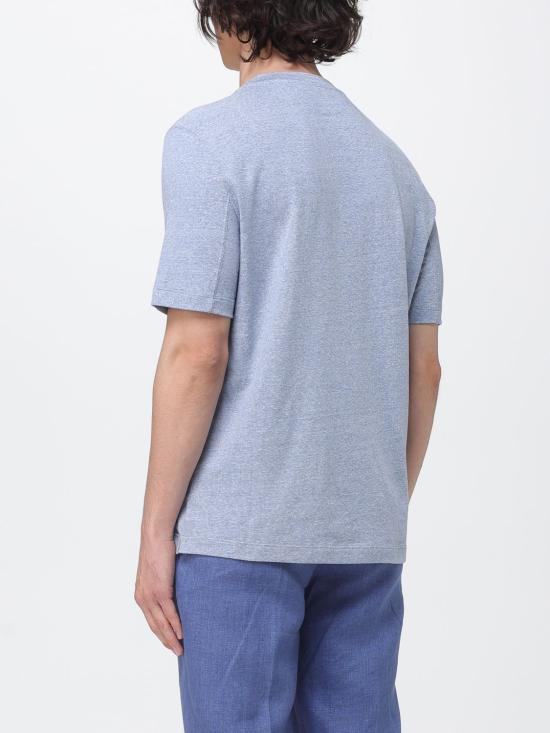 26SS 브루넬로 쿠치넬리 반팔 티셔츠 MW8351308 C007 Gnawed Blue - BRUNELLO CUCINELLI