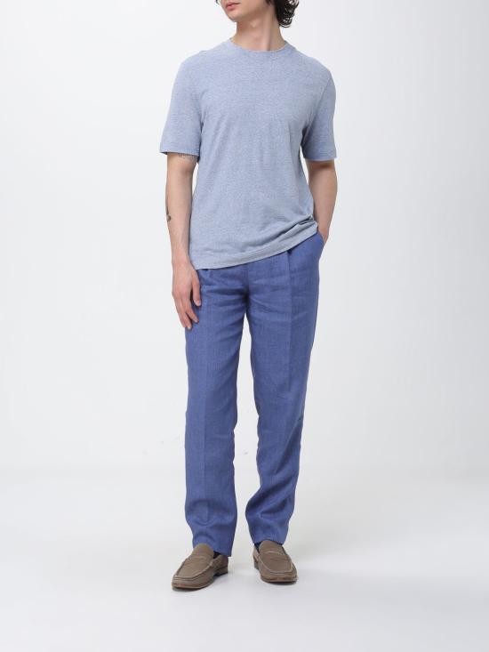 26SS 브루넬로 쿠치넬리 반팔 티셔츠 MW8351308 C007 Gnawed Blue - BRUNELLO CUCINELLI
