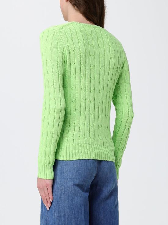 26SS 폴로 랄프로렌 포니 로고 피마코튼 케이블 니트 스웨터 211971869 504 Apple Green - POLO RALPH LAUREN