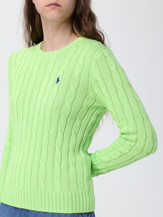 26SS 폴로 랄프로렌 포니 로고 피마코튼 케이블 니트 스웨터 211971869 504 Apple Green - POLO RALPH LAUREN