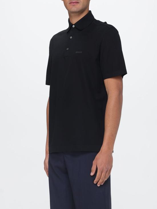 26SS 에르메네질도제냐 폴로 티셔츠 RUH348A3H794 K09 Black - ERMENEGILDO ZEGNA
