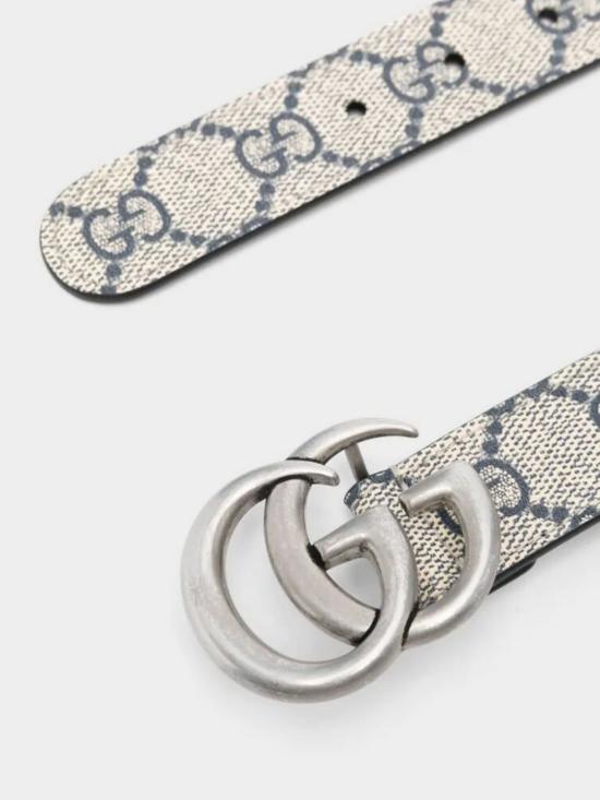 26SS [키즈] 구찌 가죽 벨트 4327072ZG0G 4060 Blue - GUCCI