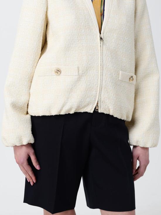 26SS 구찌 체크 코튼 트위드 재킷 851888ZAUB6 9777 Beige - GUCCI