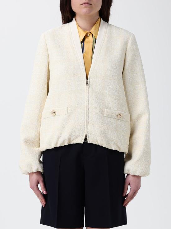 26SS 구찌 체크 코튼 트위드 재킷 851888ZAUB6 9777 Beige