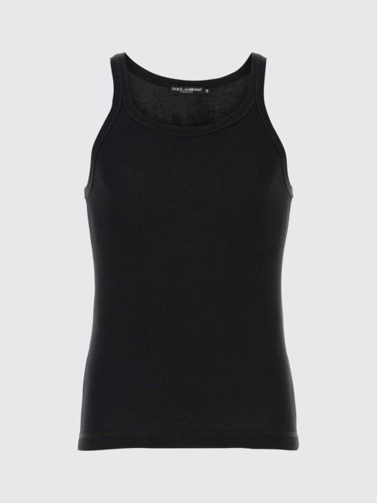 26SS 돌체앤가바나 민소매 티셔츠 G8PA8TFU7AV N0000 Black - DOLCE & GABBANA