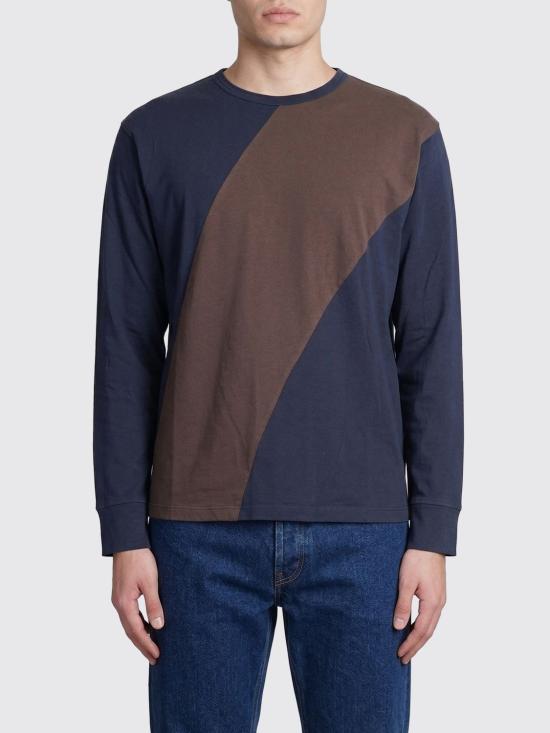 26SS 기마구아스 긴팔 티셔츠 MISHATSHIRT NAVYBROWN Navy