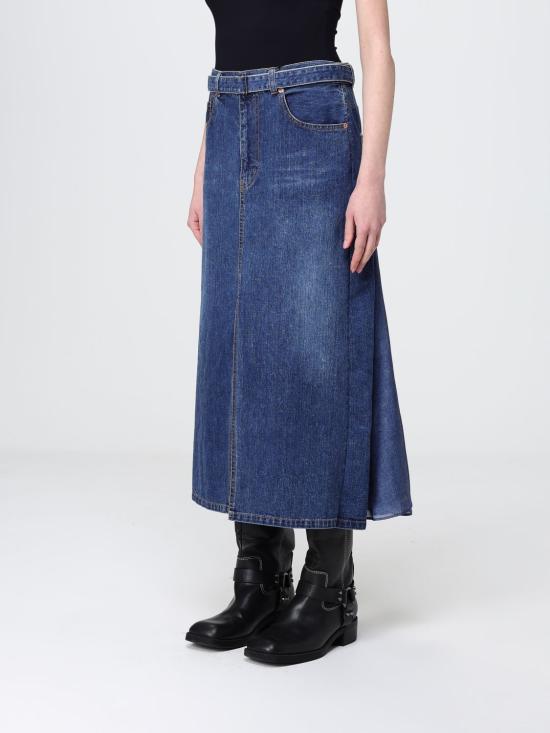 26SS 사카이 데님 스커트 2608470 401 Blue - SACAI