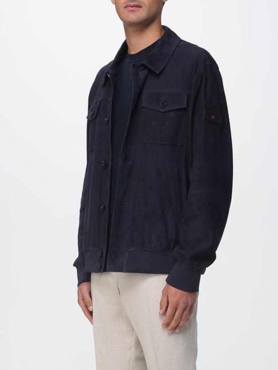 26SS 페트레이 데스트니 스웨이드 02 혼 이펙트 버튼 스웨이드 자켓 PEU574499012407 215 Blue - PEUTEREY