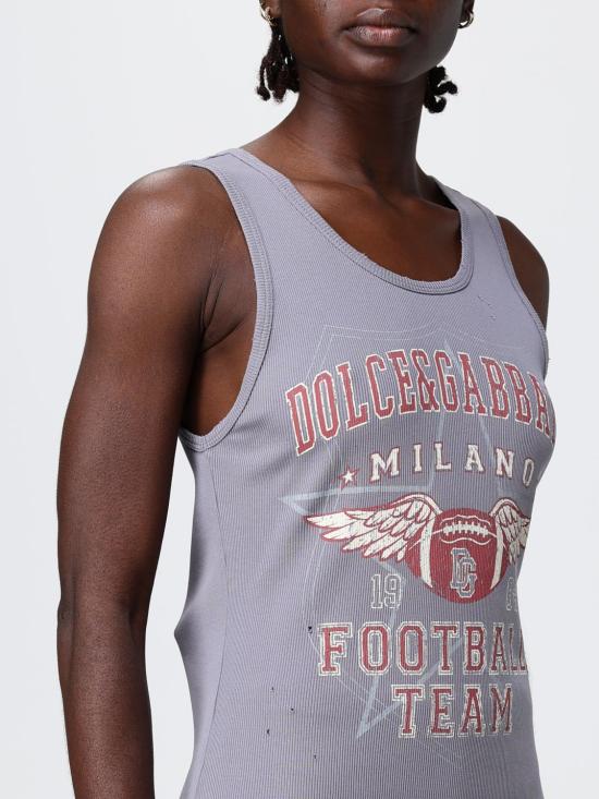 26SS 돌체앤가바나 디스트레스드 이펙트 앤 프린트 립 탱크탑 F8V40TGDDO1 S9000 Multicolor - DOLCE & GABBANA