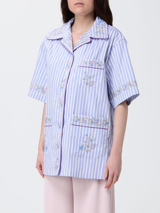 26SS 돌체앤가바나 크리스탈 플라워  자수 코튼 셔츠 F5U29ZGDDST S8400 Multicolor - DOLCE & GABBANA