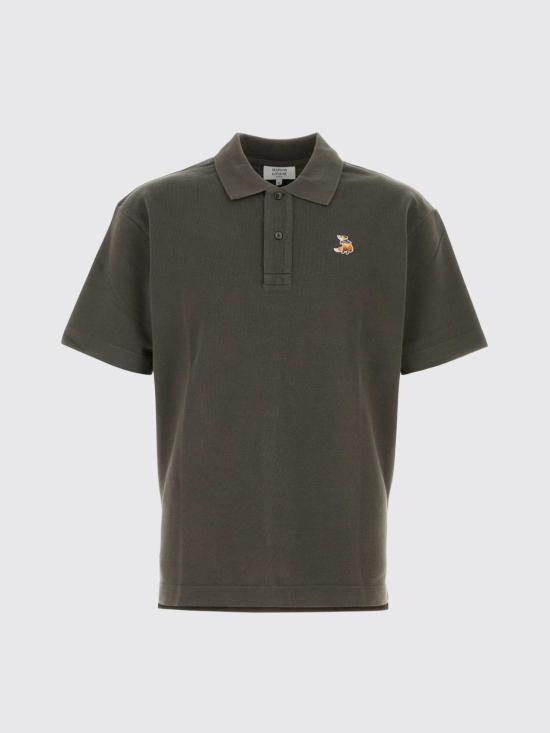 26SS 메종키츠네 폴로 티셔츠 QM00201KP0001 0453 Brown - MAISON KITSUNE