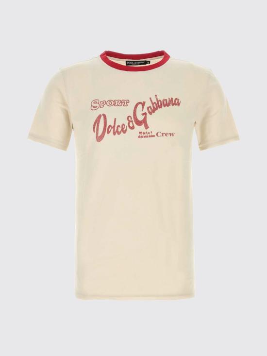 26SS 돌체앤가바나 반팔 티셔츠 G8TI9TG7POX M0299 Beige - DOLCE & GABBANA