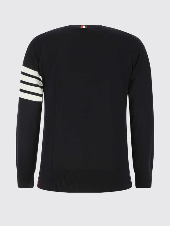 26SS 톰브라운 사선완장 메리노 울 니트 MKA002AY1014 415 Blue - THOM BROWNE