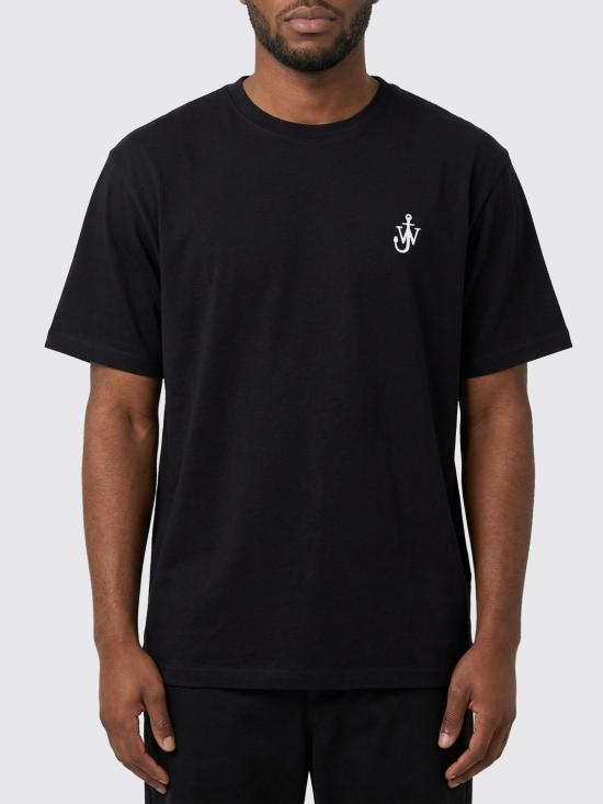 26SS JW앤더슨 앵커 자수 티셔츠 JT0257PG1510 999 Black