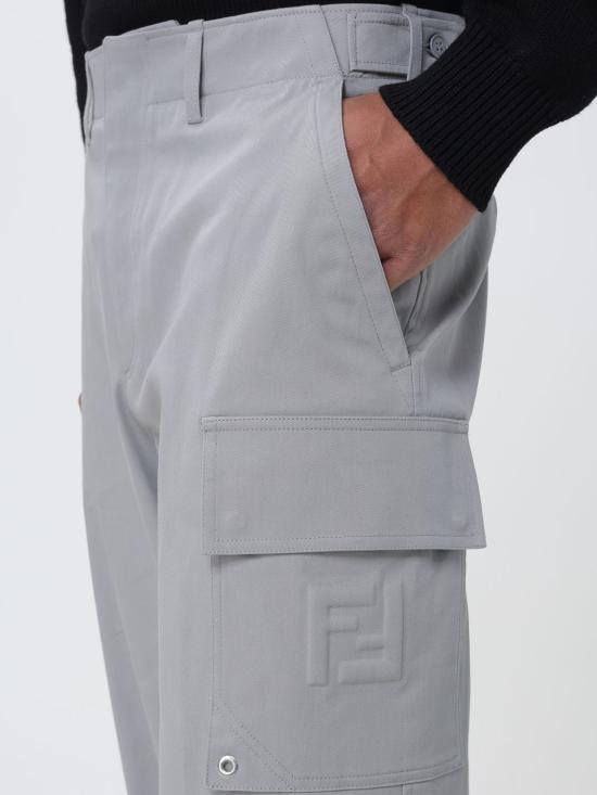 26SS 펜디 개버딘 팬츠 FB1091AQMV F0HH3 Silver - FENDI