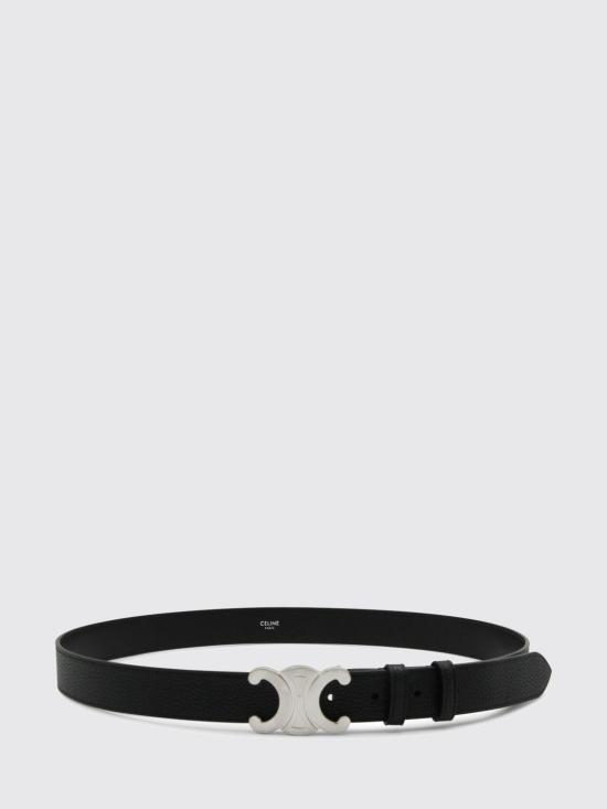 26SS 셀린느 그레인 카프스킨 라지 30mm 트리옹프 벨트 45BIE3AUY 38SI Black