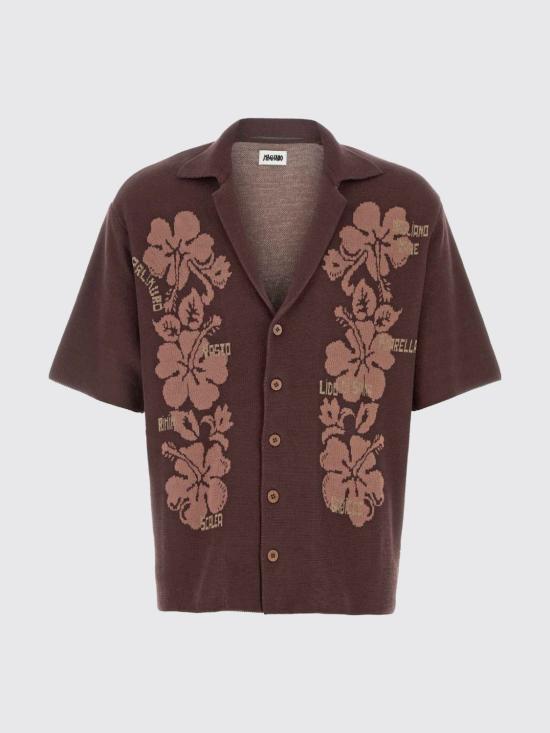 26SS 마리아노 반팔 셔츠 MGSS26SR02012 6149 Brown - MAGLIANO