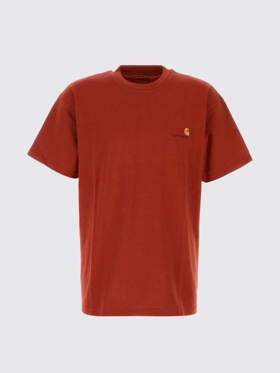 26SS 칼하트 WIP 숏슬리브 아메리칸 스크립트 티셔츠 I029956 3IXXX Red - CARHARTT WIP