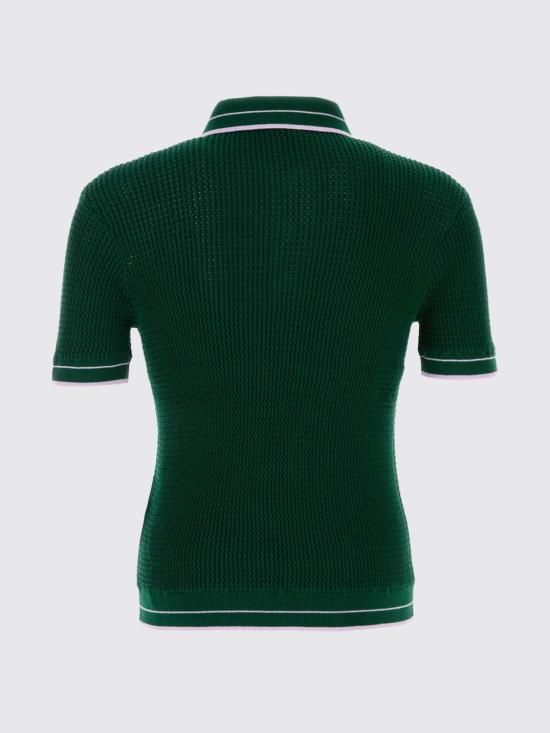 26SS 카사블랑카 폴로 티셔츠 MSS26KW1296 01 Green - CASABLANCA