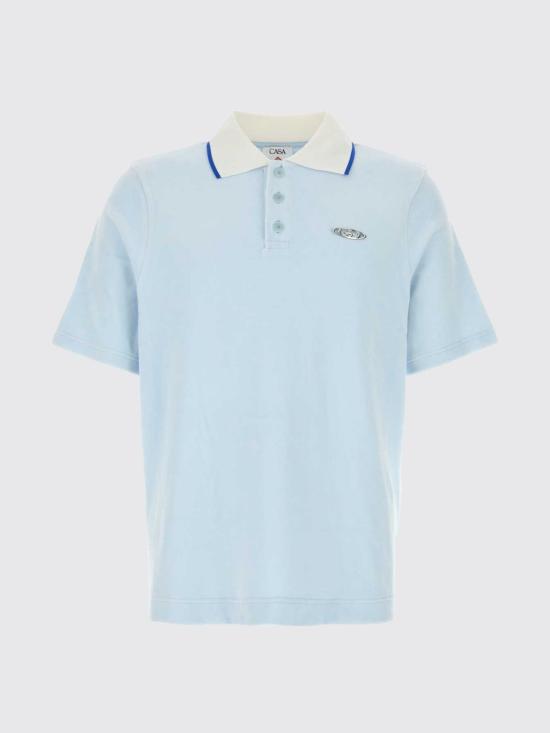 26SS 카사블랑카 폴로 티셔츠 MSP26JTP447 01 Gnawed Blue - CASABLANCA