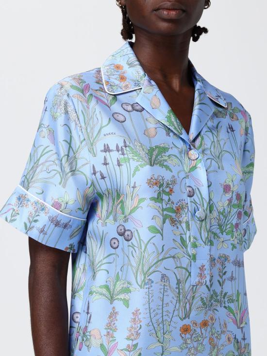 26SS 구찌 셔츠 855618ZAULE 4340 Gnawed Blue - GUCCI