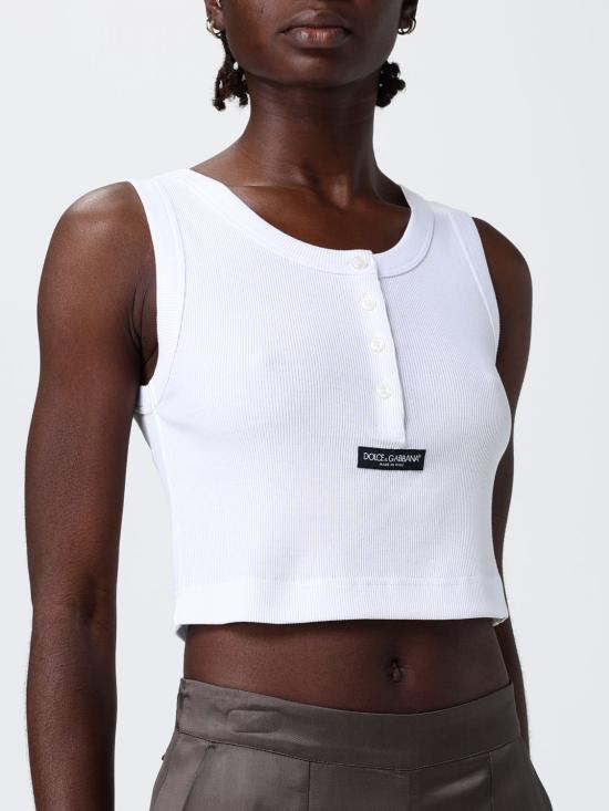 26SS 돌체앤가바나 립 탱크탑 F8W42TFU7AV W0800 White - DOLCE & GABBANA