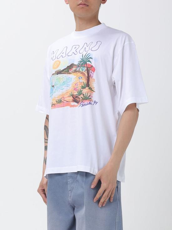 26SS 마르니 반팔 티셔츠 HUMU02234PUSCZ06 PRW01 White - MARNI