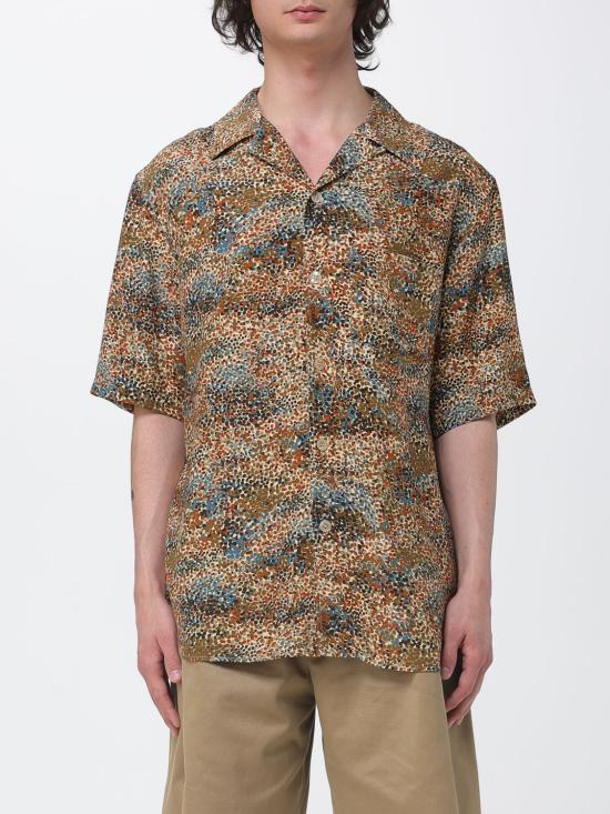 26SS 생로랑 반팔 셔츠 860621Y2N18 2202 Burgundy