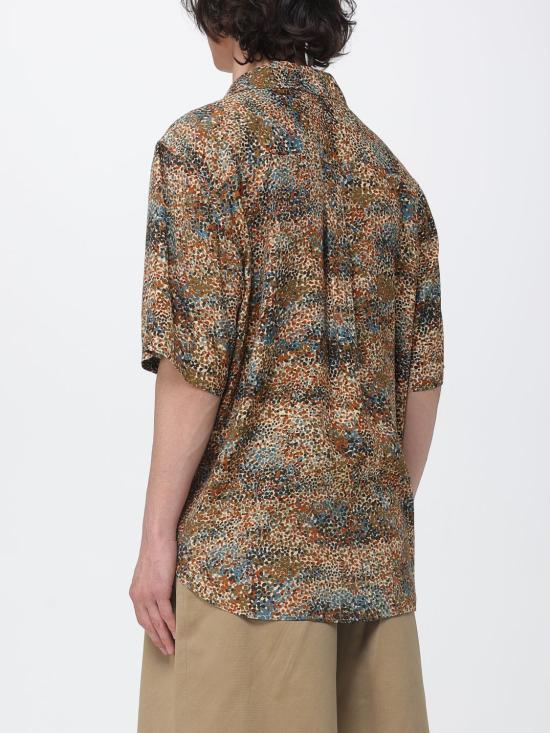 26SS 생로랑 반팔 셔츠 860621Y2N18 2202 Burgundy - SAINT LAURENT