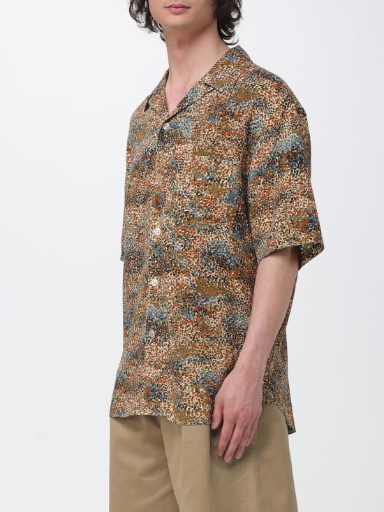 26SS 생로랑 반팔 셔츠 860621Y2N18 2202 Burgundy - SAINT LAURENT