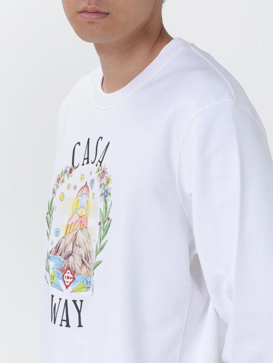 26SS 카사블랑카 긴팔 티셔츠 MSS26JTP293 01 White - CASABLANCA