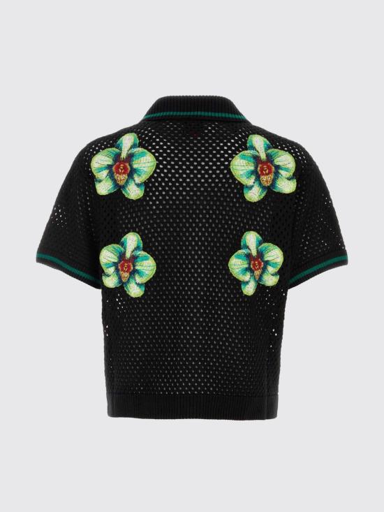 26SS 카사블랑카 반팔 셔츠 MSS26KW1316 01 Black - CASABLANCA