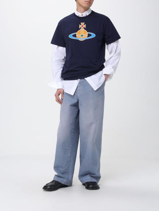 26SS 비비안웨스트우드 투 버튼 크롤 셔츠 24010005W009Q A401 White - VIVIENNE WESTWOOD