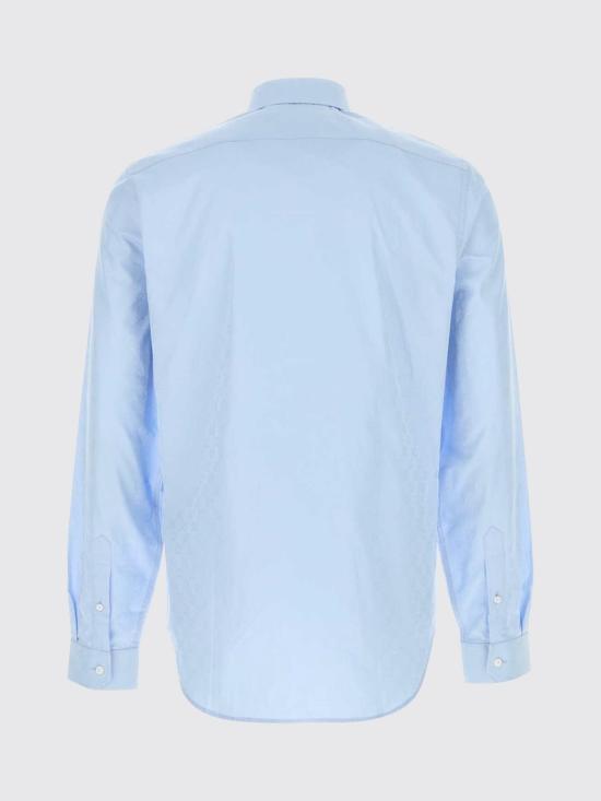 26SS 구찌 GG 코튼 포플린 셔츠 860785ZAUO8 4774 Blue - GUCCI