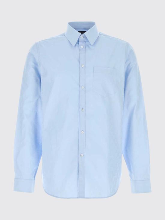 26SS 구찌 GG 코튼 포플린 셔츠 860785ZAUO8 4774 Blue - GUCCI