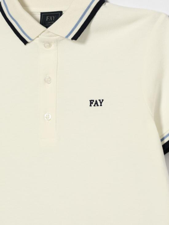 26SS [키즈] 페이 폴로 셔츠 FY8P81Z3707 101BL Ivory - FAY