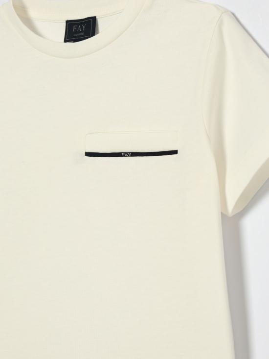 26SS [키즈] 페이 티셔츠 FY8P51Z3708 101 Ivory - FAY