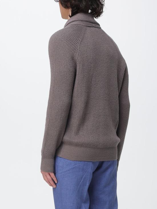 26SS 브루넬로 쿠치넬리 잉글리시 립 래글런 가디건 MNI708606 C7942 Brown - BRUNELLO CUCINELLI