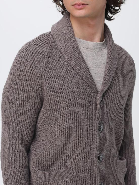 26SS 브루넬로 쿠치넬리 잉글리시 립 래글런 가디건 MNI708606 C7942 Brown - BRUNELLO CUCINELLI