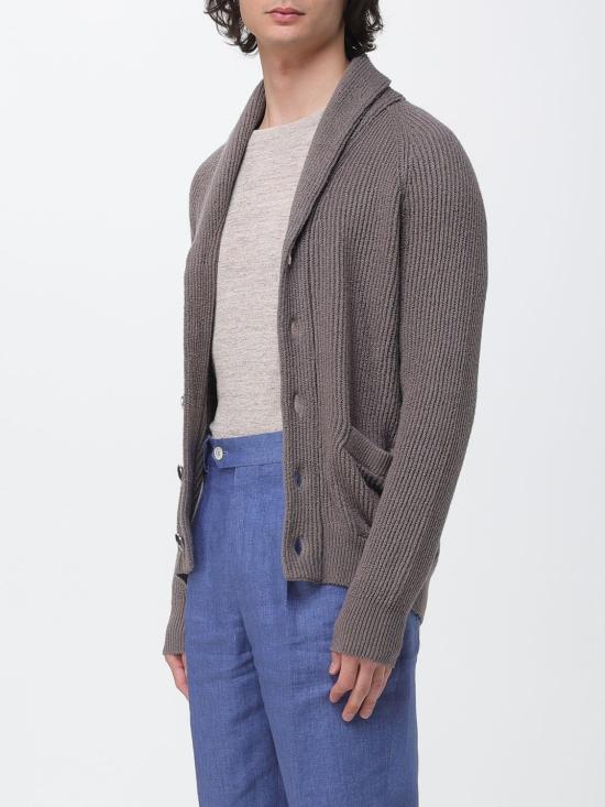 26SS 브루넬로 쿠치넬리 잉글리시 립 래글런 가디건 MNI708606 C7942 Brown - BRUNELLO CUCINELLI