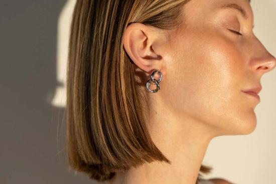  Milk & Rose 이어링 밀크앤로즈 더블 루프 후프 - OTHER BRANDS