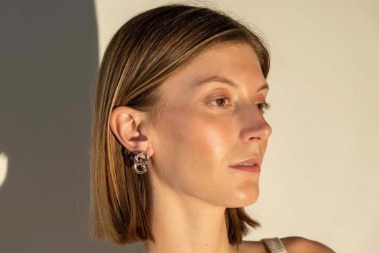  Milk & Rose 이어링 밀크앤로즈 더블 루프 후프 - OTHER BRANDS