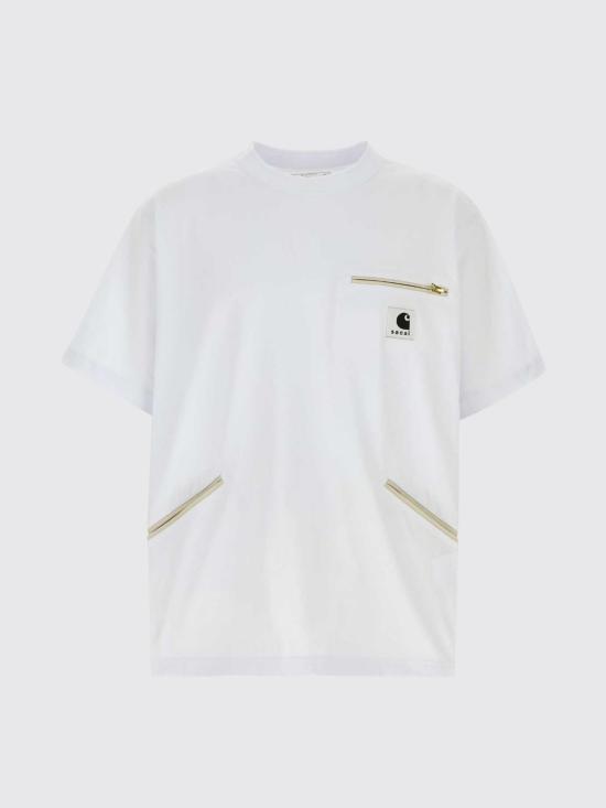 26SS 사카이 X 칼하트 WIP 반팔 티셔츠 2601092S 101 White - SACAI X CARHARTT WIP