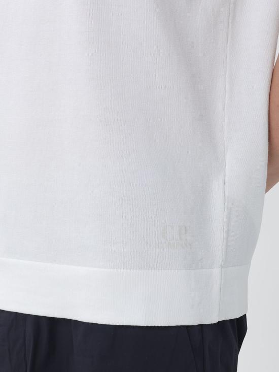 26SS 씨피 컴퍼니 폴로 티셔츠 20CMKN104A006323O 103 White - C.P. COMPANY