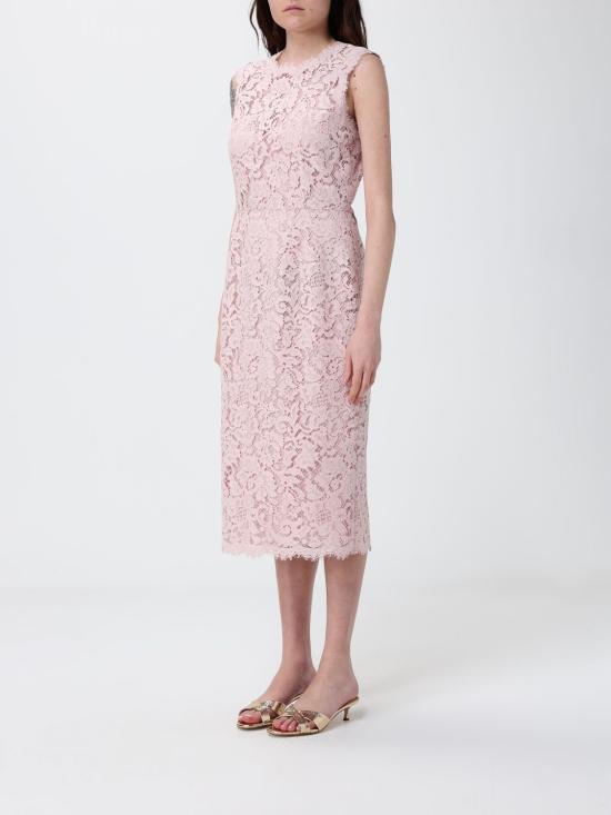 26SS 돌체앤가바나 코르도네토 레이스 드레스 F6H0ZTHLMTB F1246 Pink - DOLCE & GABBANA