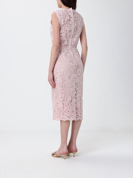 26SS 돌체앤가바나 코르도네토 레이스 드레스 F6H0ZTHLMTB F1246 Pink - DOLCE & GABBANA